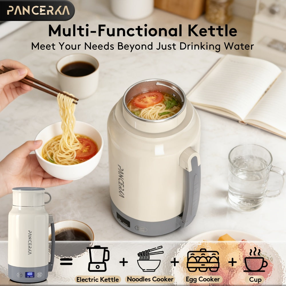 Portable Electric Kettle 400W – 1L 33.8oz Fast Heating 304 Stainless Steel Kettle with Smart Temperature Control, Boil & Warm Functions, Safe & Easy to Clean, Perfect for Travel & Home – Green, White