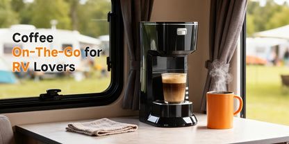 Coffee Maker One-Button Compact Specialty Coffee Machine – Fast Home Brewing, Space-Saving Countertop Design, Barista-Style Results, Available in Black & White