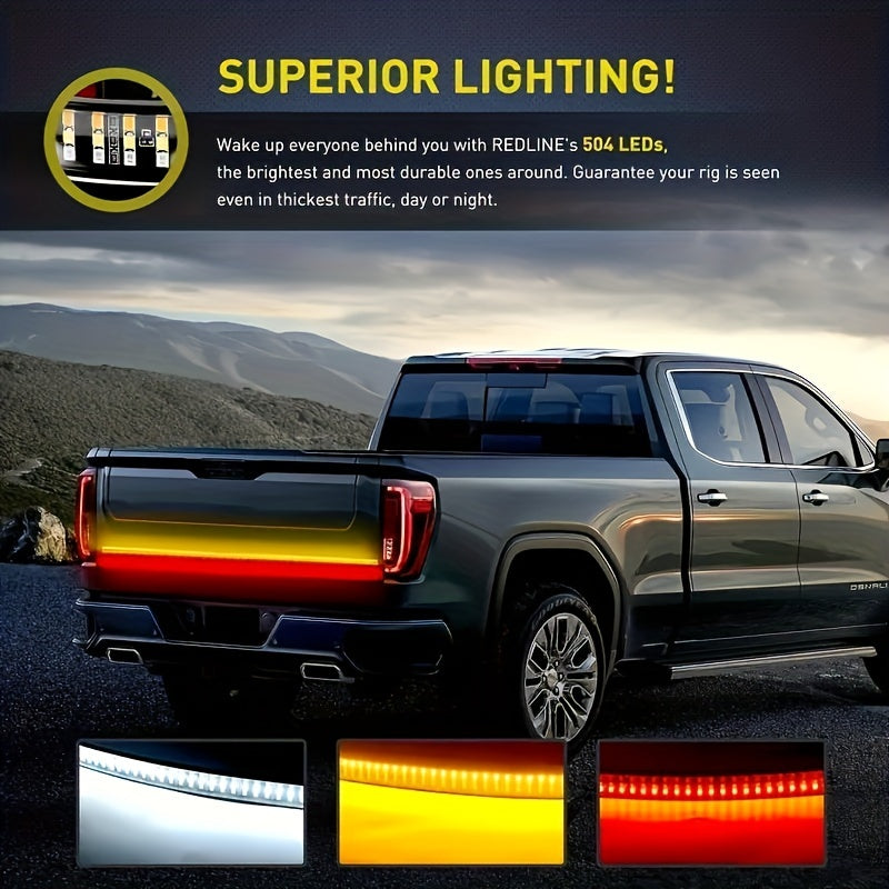 60 Inch LED Rear Parts Light Bar - Flowing LED Decorative Light, 12V, Battery Not Included