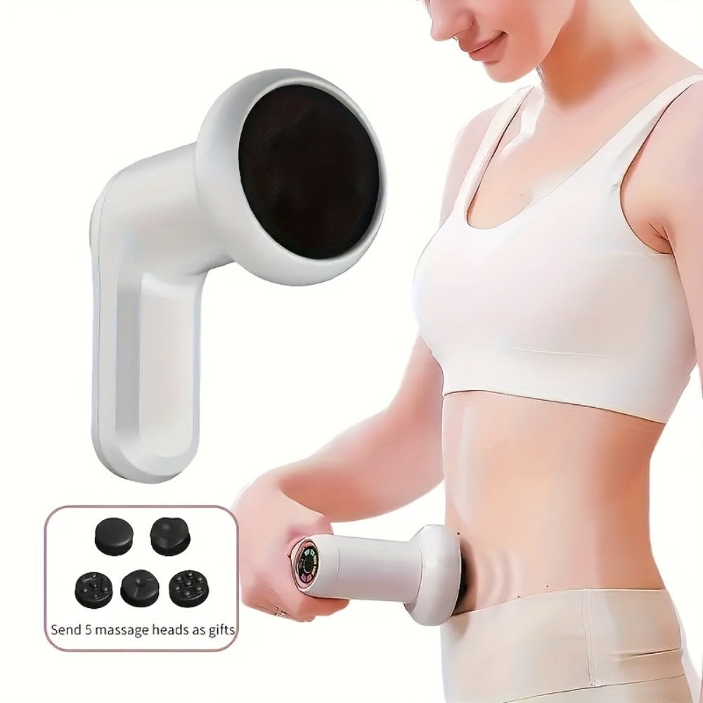Body Sculpting Massager – Handheld Vibration Body Shaper with 5 Interchangeable Massage Heads | Portable Electric Body Contouring & Slimming Massager for Men & Women | Home Beauty Instrument