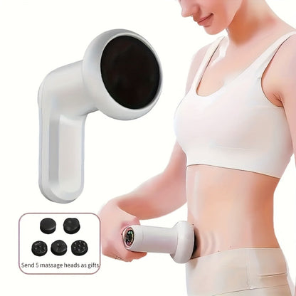 Body Sculpting Massager – Handheld Vibration Body Shaper with 5 Interchangeable Massage Heads | Portable Electric Body Contouring & Slimming Massager for Men & Women | Home Beauty Instrument