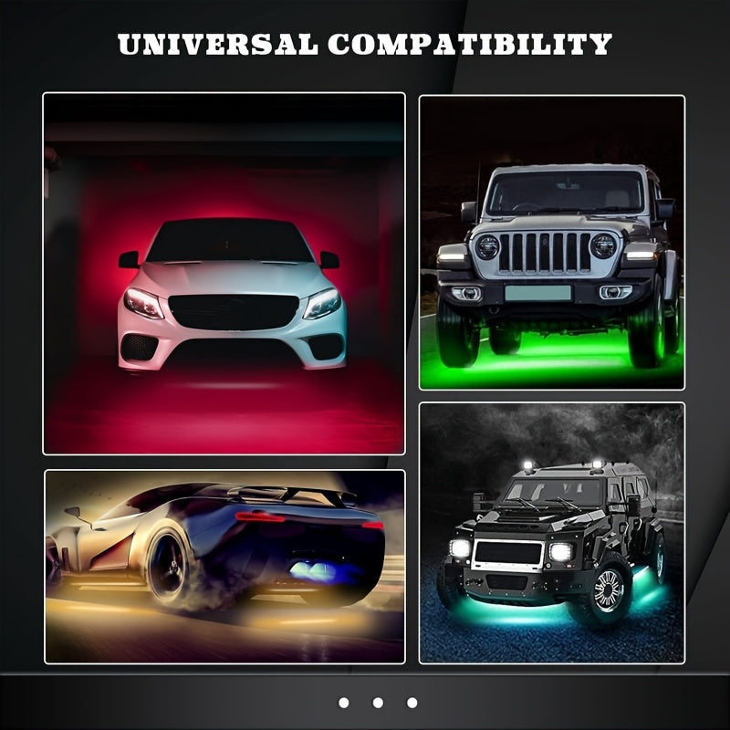 External LED with App Control, Atmosphere Decorative Kit, Multiple Scene Modes, with App Control And Wireless Control, Light, Compatible with Cars, Trucks, Suvs