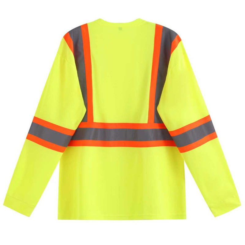 High Visibility Safety Shirt Long Sleeve – 4 Pack ANSI III