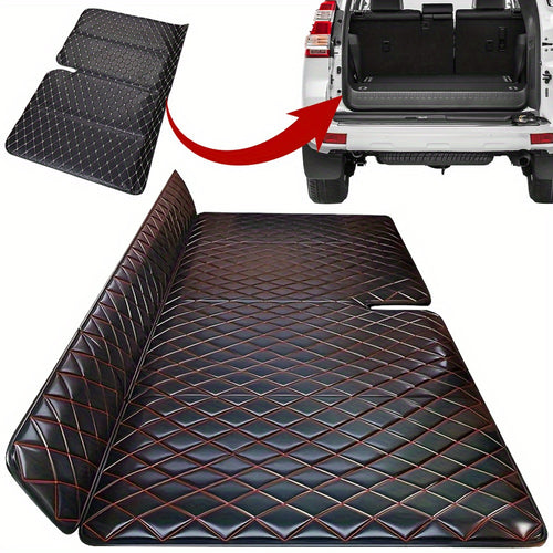 Thickened Faux Leather Car Mattress, Foldable Universal Sleeping Pad for Back Seat, Non-Inflatable Sedan, Travel Camping Car, Foldable Bed, Afternoon Sleeping Device