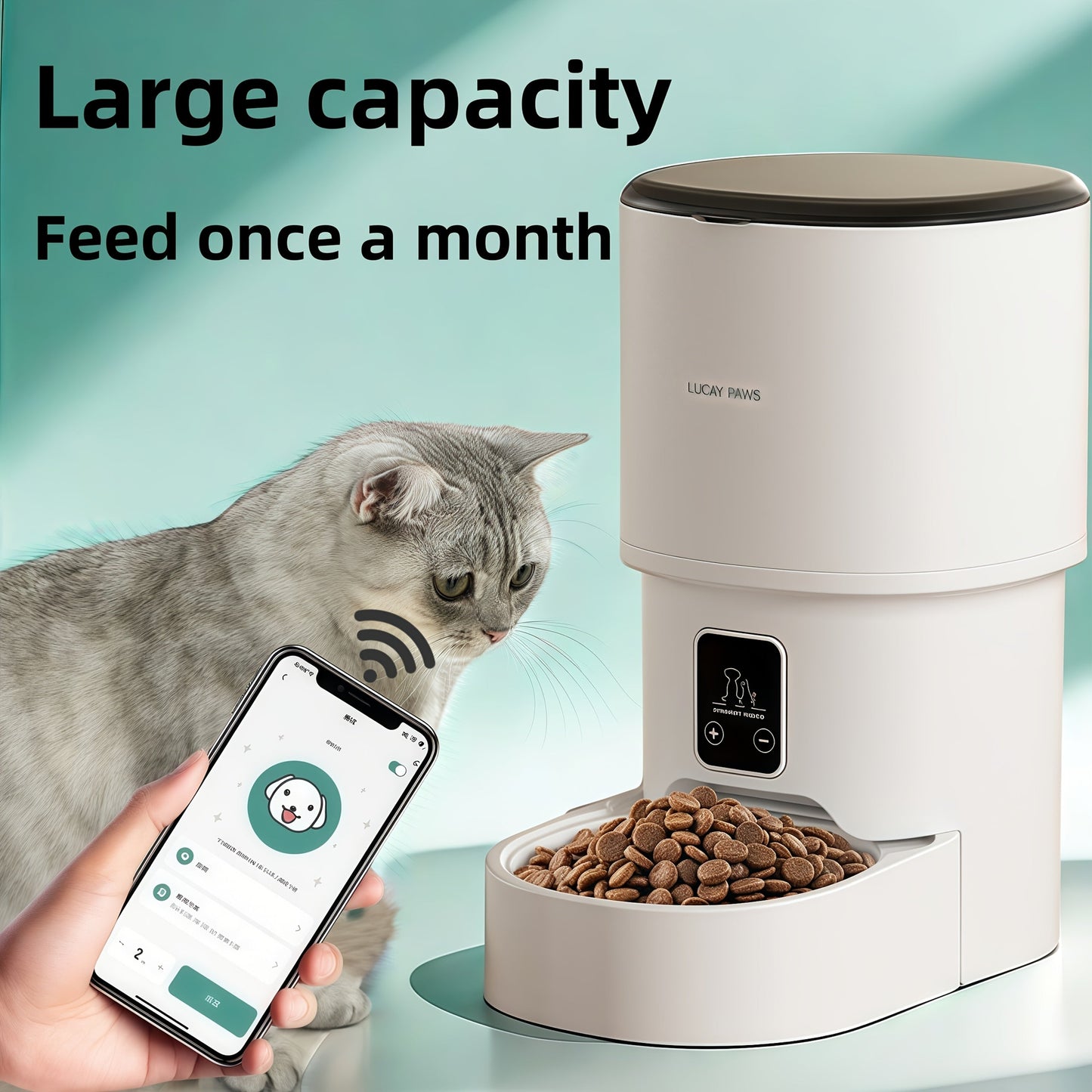 Automatic Pet Feeder – Smart WiFi App Control Cat & Dog Food Dispenser with USB Power, Scheduled Feeding for Cats & Dogs, 4 Models Available
