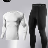 Pure black long-sleeved two-piece suit