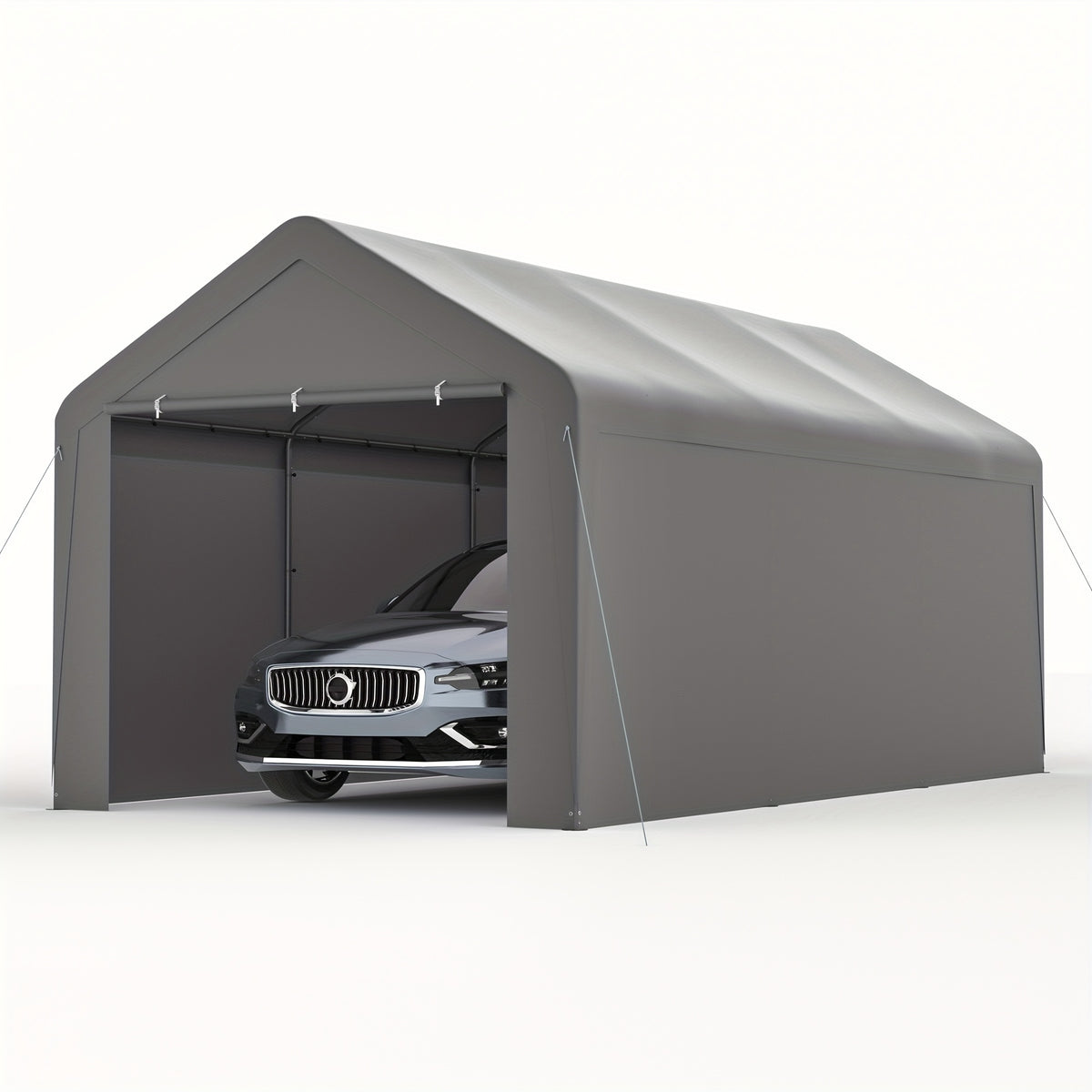 Carport Tent Car Ports Party Tent Heavy Duty Car Tent Car Shelter 10x20 Portable Garage Metal Storage Shelter Outdoor Event Tent Sun Shade with Removable Sidewalls & Doors, 230g Water-resistant PE Cover