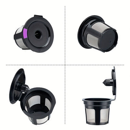 Reusable K-Cup Coffee Pods for Keurig 1.0 & 2.0, Refillable K-Cup Filters Universal Fit, Eco-Friendly Reusable Coffee Pod Filters, 6 Colors, Use Any Ground Coffee