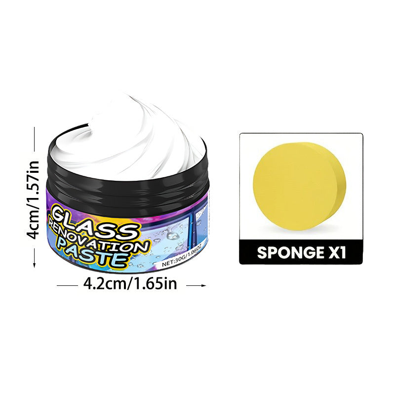 Car Glass Polishing Compound - Suitable for Windshield and Rearview Mirror Renovation, Effectively Removes Fine Scratches to Make the Surface Clearer. Ideal for Repairing Dents on Windows, Beauty Care, Brightening Polish, Forms a Protective Coating.