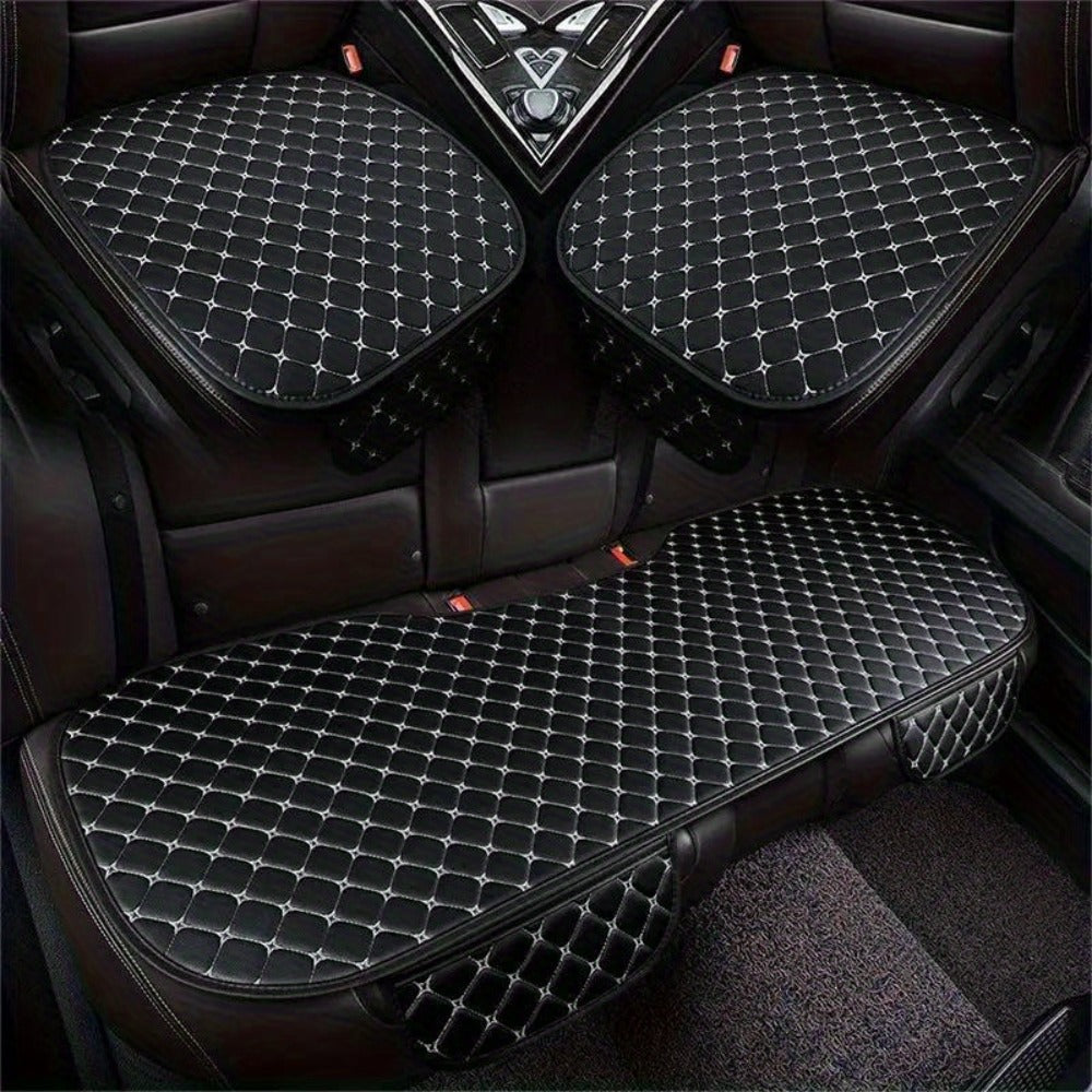 Car Back Seat Protector Waterproof, Universal Fit Anti-Stain Splash Guard Seat Cover for Car Interior, Durable Easy-Clean Rear Seat Cushion Liner in Black & Red