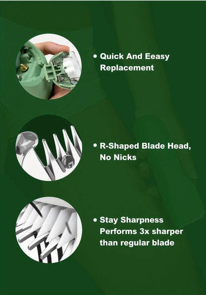 Electric Body Hair Trimmer for Women and Men with Replaceable Ceramic Blades — USB Rechargeable IPX5 Waterproof Pubic Groin Bikini Trimmer Painless Sensitive Skin Hair Shaver