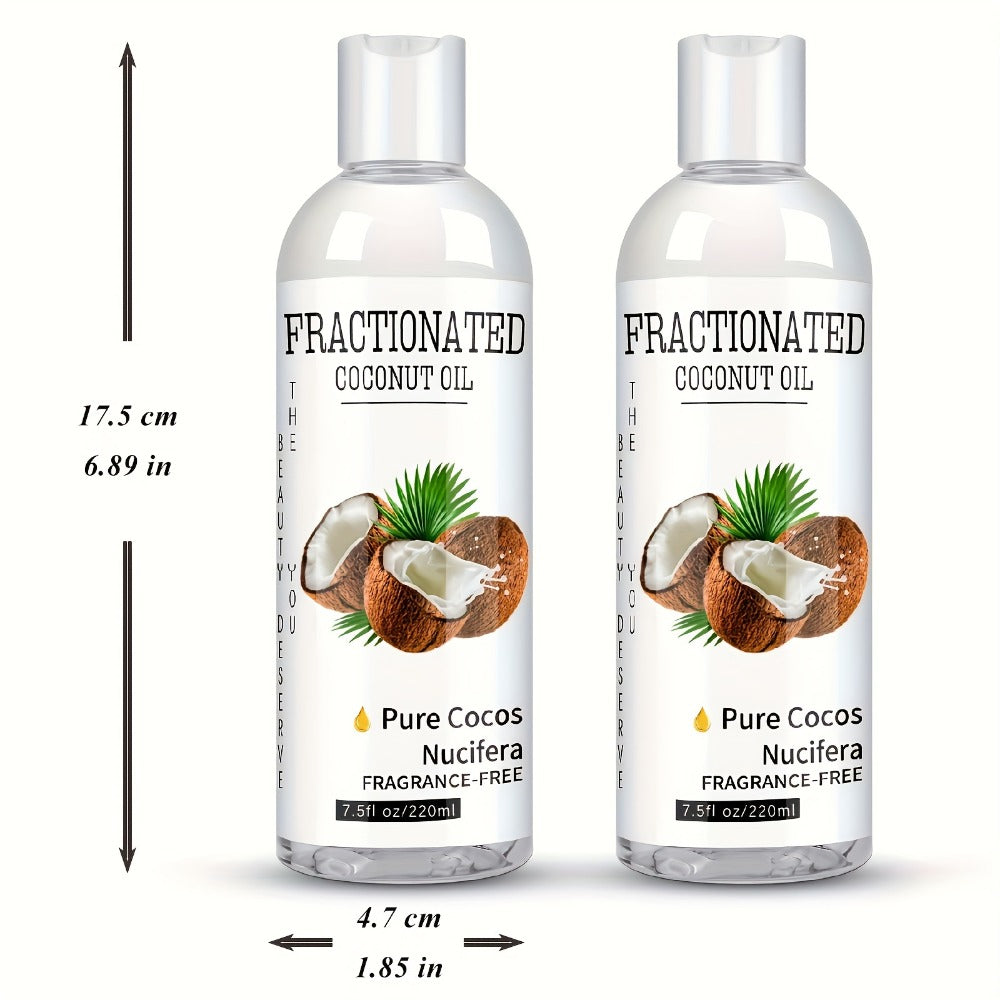 Fractionated Coconut Oil 4-Pack 7.5 fl oz Each – Pure Vegan Carrier Oil for Skin & Hair, Lightweight Moisturizer, Massage Oil, Fragrance-Free, Essential Oil Blending, DIY Skincare Body Oil