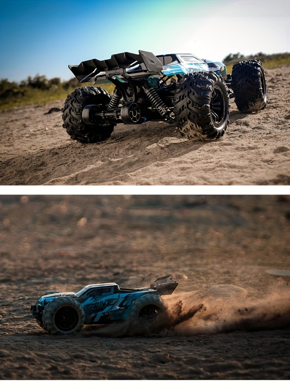 70KM/H High-Speed RC Off-Road Car 1:16 Scale 4WD – 2.4GHz Remote Control Truck with Simulation Structure, All-Terrain Monster Truck for Kids & Adults, Birthday Gift, Red Blue Black