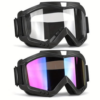Ski Goggles 2-Pack Unisex UV400 Anti-Fog TPU Frame Adjustable Elastic Strap Snow Goggles for Skiing Snowboarding Ice Hockey Alpine Skiing – Fits All Face Shapes