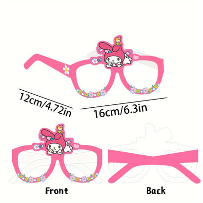 Sanrio Photo Booth Glasses Props 12 Pcs Hello Kitty Kuromi My Melody Cinnamoroll Gudetama – Licensed Paper Party Eyewear for Birthday Party Favors, Holiday Celebrations, Kawaii Themed Events & Seasonal Decor