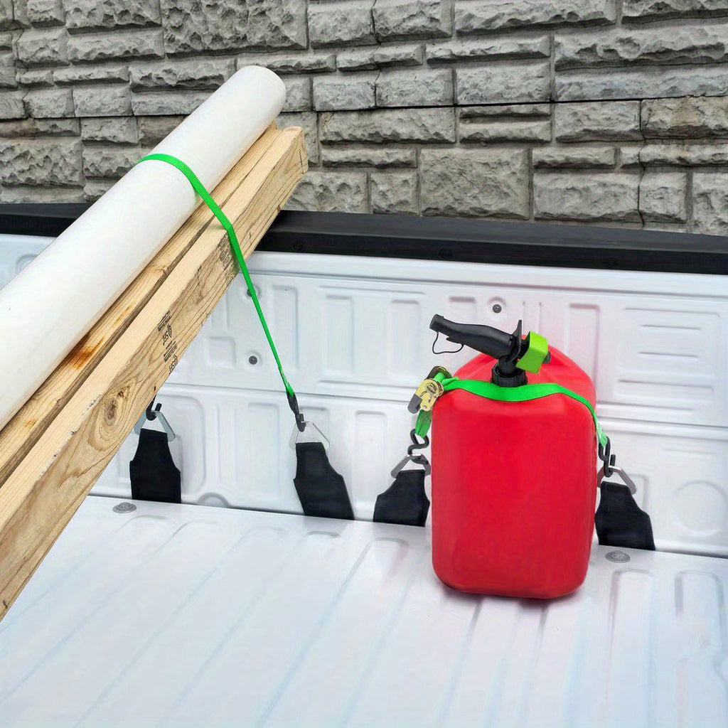 EZ Bed Tie-Downs (2pcs) - Heavy-Duty Truck Bed Anchors | Up to 100 Lbs Tensile Strength | Secure Cargo Straps, Ratchet Straps, Tie-Down Straps | Compatible with Pickup Trucks, Trailers, SUVs | Easy Installation | Truck Bed & Trailer Accessories | R