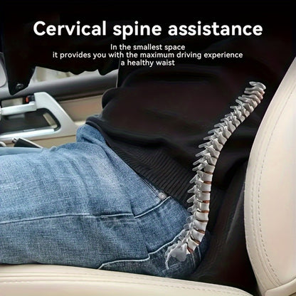 Car Neck Pillow & Seat Cushion - Memory Foam Cervical Support for Driving, Office & Home | Lumbar & Spine Relief Cushion