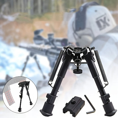 Aluminum Alloy Tactical Rifle Bipod – Adjustable 6-9 Inch Spring Return Legs, M-LOK Compatible, Collapsible Shooting Support for Hunting & Range