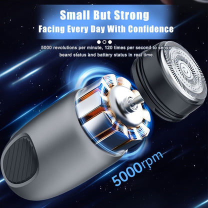 Mini Electric Shaver USB Rechargeable Portable Pocket Size Travel Razor 1200mAh Battery Cordless Face Shaver for Men & Women Gift Purple Black Gray Green