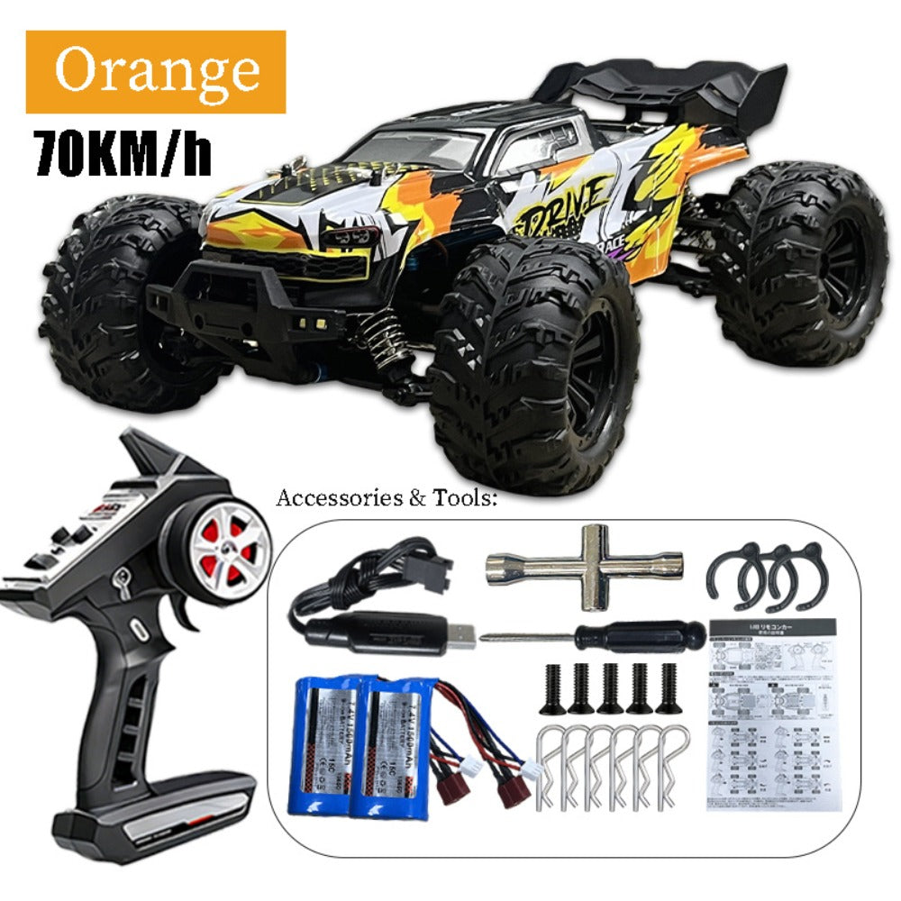 High Speed RC Off-Road Car 70KM/H Brushless Motor 1:14 1:16 Scale – 4WD All-Terrain Remote Control Monster Truck Dual Battery Option for Boys Kids Adults, Best Birthday Christmas Gift