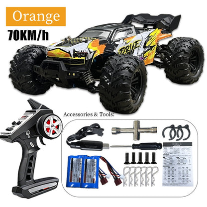 High Speed RC Off-Road Car 70KM/H Brushless Motor 1:14 1:16 Scale – 4WD All-Terrain Remote Control Monster Truck Dual Battery Option for Boys Kids Adults, Best Birthday Christmas Gift