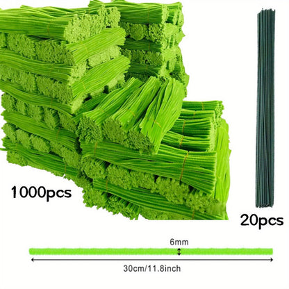 Pipe Cleaners 1020pcs Chenille Stems 20 Colors – Upgraded Thick Fuzzy Sticks with Patterned Rods for Kids Adults Teachers, DIY Arts & Crafts Supplies Bulk Set Birthday Christmas Gift
