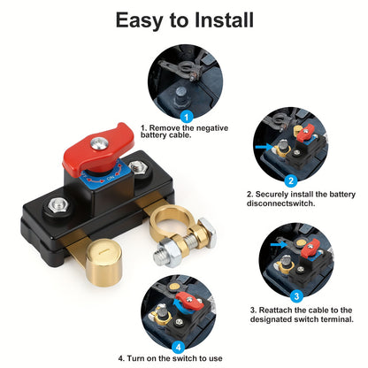 2 Rotating Battery Isolator Switches, Durable And Sturdy, Suitable for 12V And 24V Battery Systems, No Tools Required, Suitable for Vehicles, Trucks, And Boats
