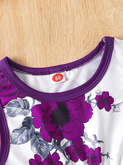 Baby Girl Tie Dye Bodysuit - Sleeveless Summer