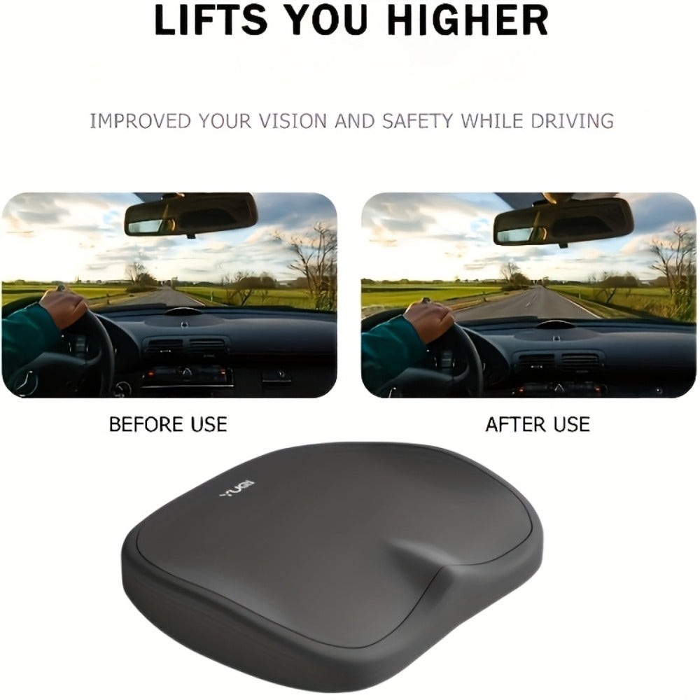 Memory Foam Seat Cushion with Adjustable Hip & Lumbar Support, Ergonomic Car Seat Pad for Long-Distance Driving, Office Chair & Home Use, Portable Polyester Knit Cover, Random Color