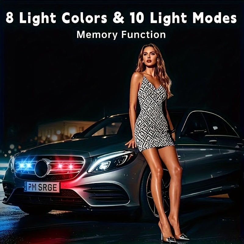 2/4/6/8 LED Lights with Remote Control, 8-color USB Charging High Brightness LED Lights, Mini Bike Lights, Ideal Gift for Car, Drone, Motorcycle, And Bicycle Drivers
