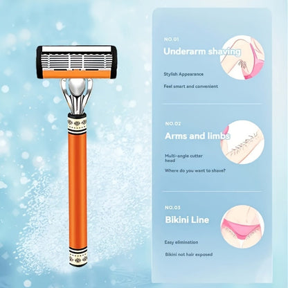 Double Edge Safety Razor Set for Men with 2 Handles & Stainless Steel Replacement Blades — Barber-Quality Close Shave Manual Shaving Kit, Reusable Eco-Friendly Razor, 24/36/54/72 Blade Options