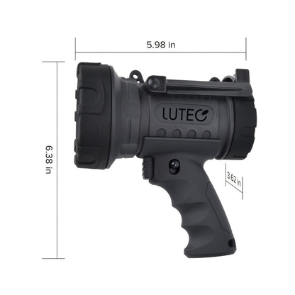 Rechargeable Spotlight Flashlight 1500LM Extremely Bright Handheld Searchlight – 4 Modes, Foldable Stand, Red Light Filter, USB Rechargeable Portable Spotlight for Camping Hunting Emergency Outdoor Use