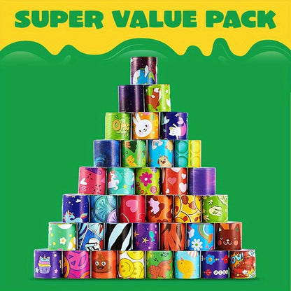 288 Pcs Slap Bracelets Party Favors Bulk Set – 36 Colorful Designs for Kids, Classroom Prizes, Goodie Bags, Easter Halloween Valentine Birthday Party Supplies