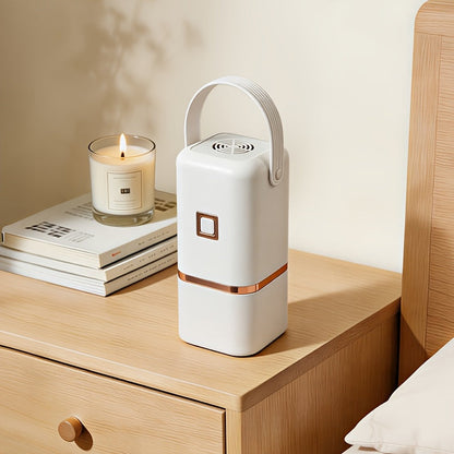 Foldable Portable Electric Clothes Dryer Compact Lightweight Travel Drying Machine for Apartments Dorms RVs Hotels Quick Dry Clothes White Gold Frame