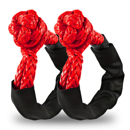 Soft Shackle 41,000 lb Breaking Strength Synthetic UHMWPE Recovery Rope with Protective Sleeve – Heavy Duty Tow Shackle for Off-Road Truck Jeep SUV UTV ATV, 1 & 2 Pack