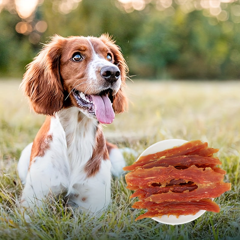 Dog Jerky Treats Chicken & Duck - High Protein Low Fat Natural Training Reward Snacks for Small Medium Large Dogs Easily Digestible