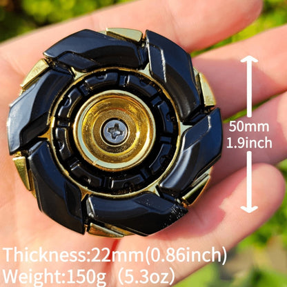 Metal Fidget Spinner Toy for Adults & Teens – Customizable Stress Relief Spinner with Hex Key, Screws & Metal Tube, Cool Decompression Anxiety Relief Tool, Black Gold Silver Dazzling Colors