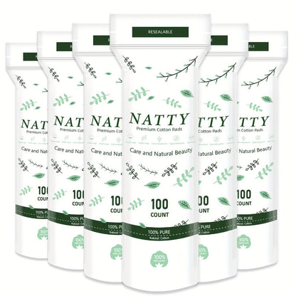 Makeup Remover Pads 600 Count Soft Hypoallergenic Lint-Free Cotton Rounds 360 Locking Edge Unscented Absorbent Disposable Face Pads for Makeup Removal Toner Skincare All Skin Types Women 6 Packs