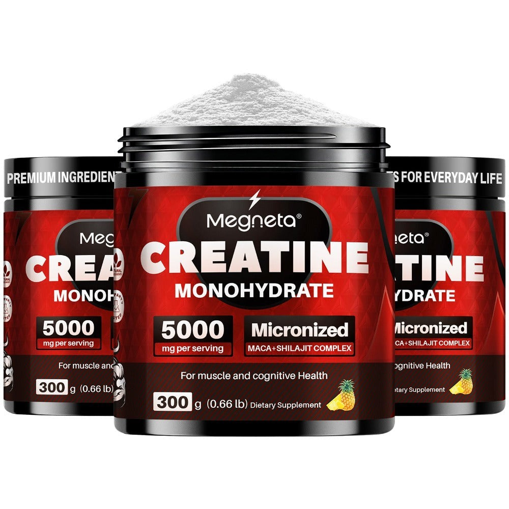 Micronized Creatine Monohydrate 5000mg Powder 300g 60 Servings – No Artificial Sweeteners or Flavors, Energy, Muscle Recovery & Mental Clarity
