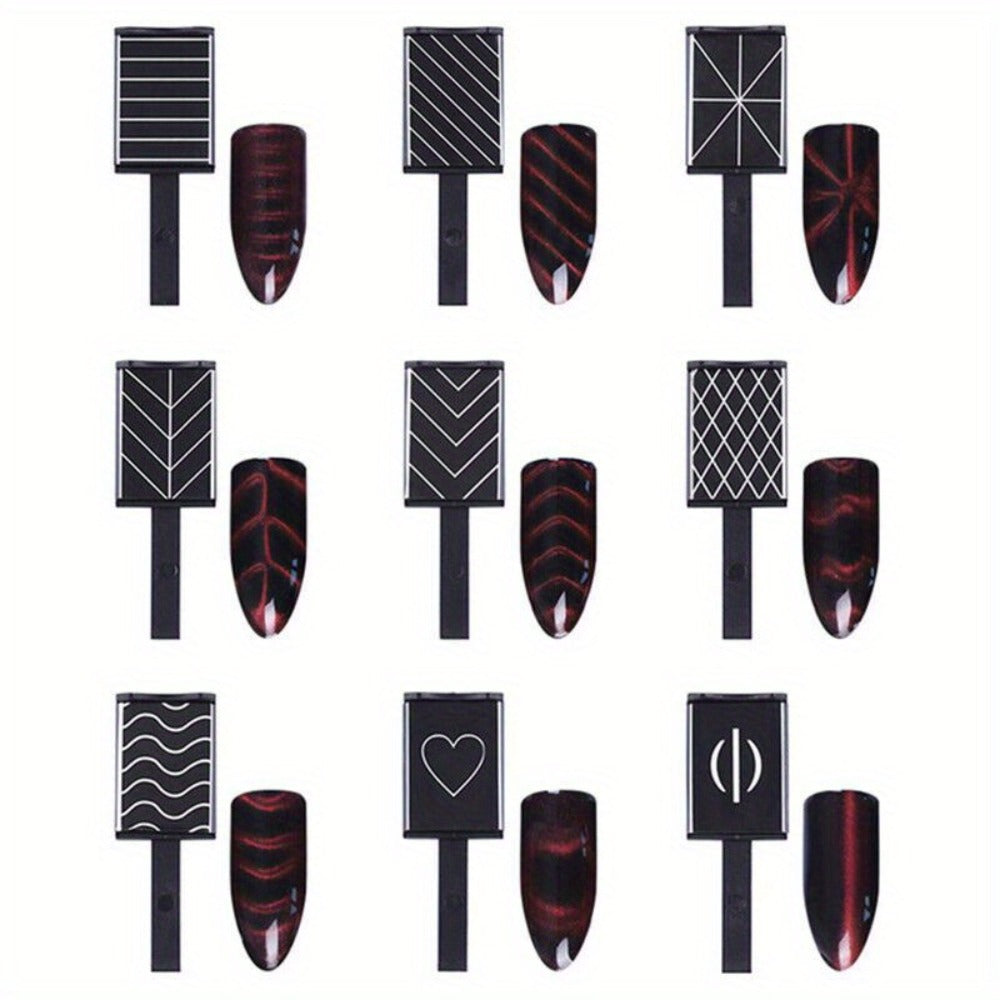 Cat Eye Gel Polish Kit 14Pcs Magnetic UV Nail Polish Set with Magnet Pen – 3D Shimmer Cat Eye Nail Art for Salon & DIY Manicure, Beginner to Pro, Long-Lasting LED Curable