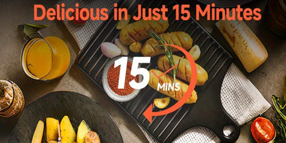 Air Fryer 6QT with 8 Preset Functions, Visible Window, Adjustable Temperature & Timer – Large Capacity Oil-Free Cooker for Crispy Fries, Chicken, Vegetables & More, Easy to Clean Home Kitchen