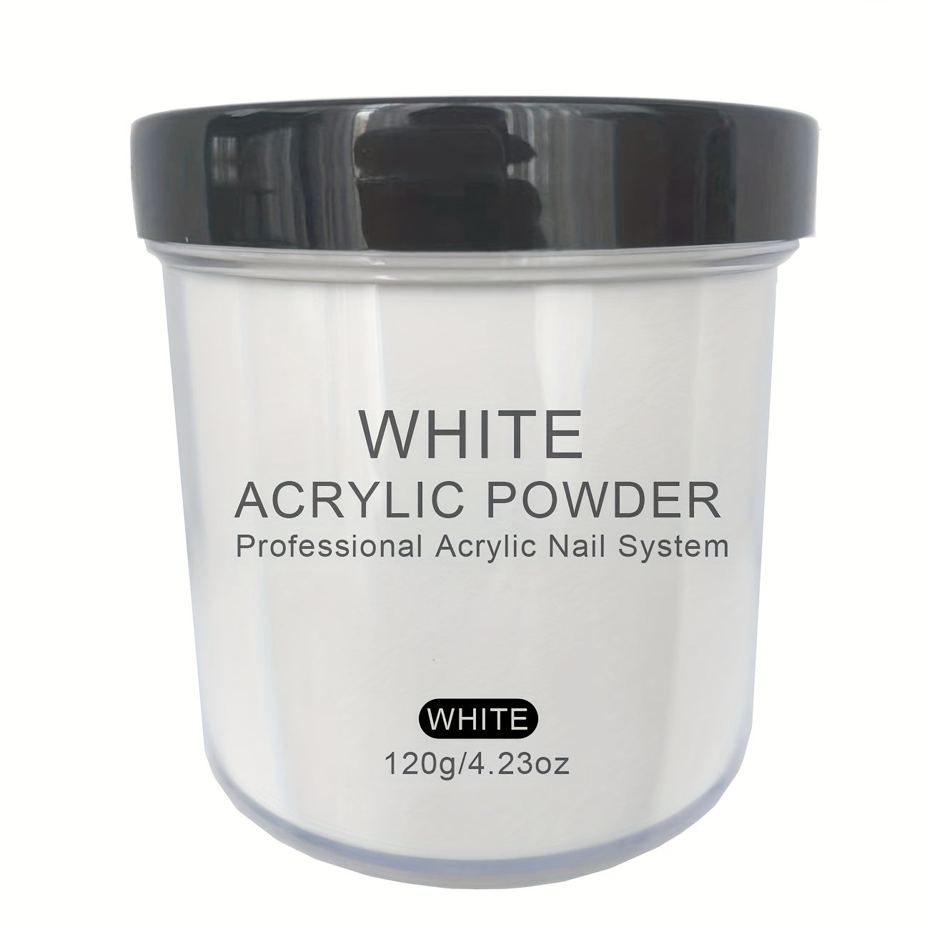 Acrylic Nail Powder 4oz Professional Polymer Powder Clear Pink White Nude Colors for Nail Extensions 3D Nail Art Sculpting & Overlay - No Lamp Required DIY Home Salon Formula