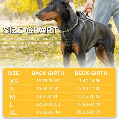 Reflective No-Pull Dog Harness with Patches – Adjustable Soft Mesh Vest Harness for Small, Medium & Large Dogs | S, M, L, XL