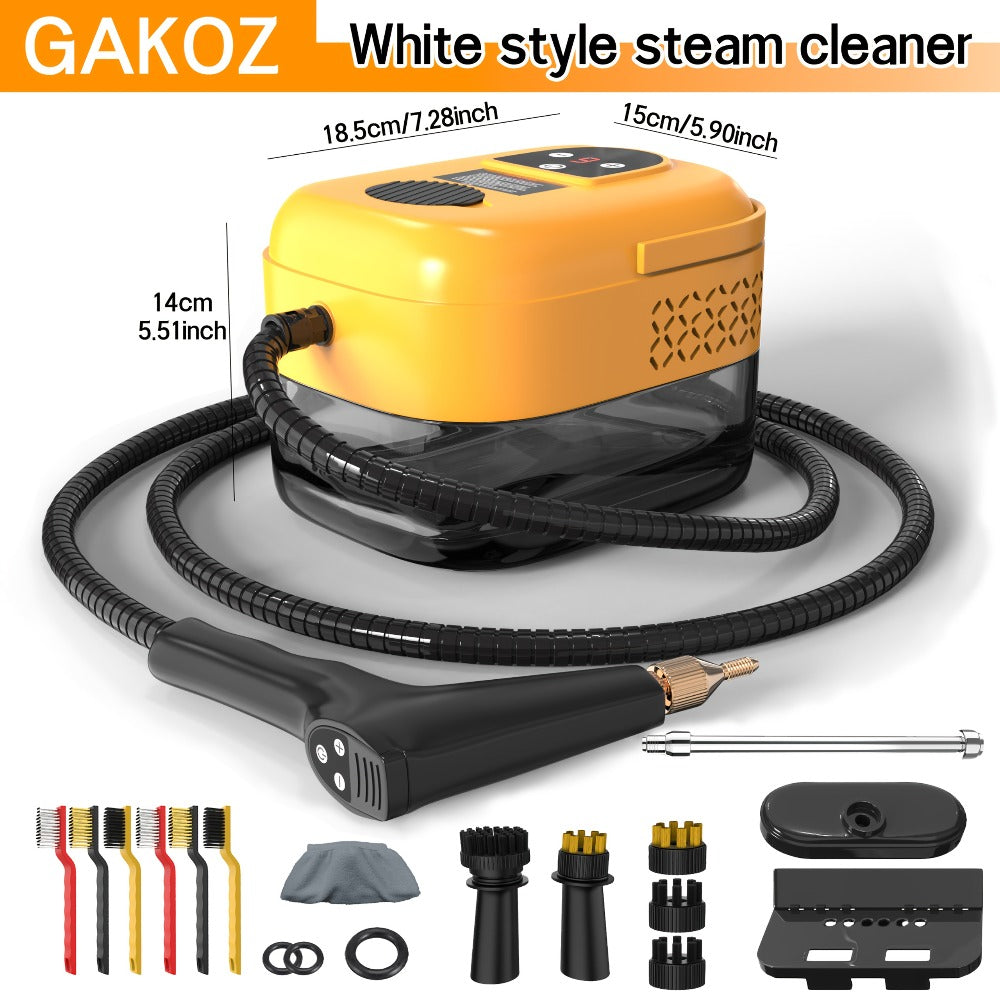 High Temperature Pressurized Steam Cleaner Handheld Portable Steam Cleaning Machine Set with Brush Heads & Glass Scraper - Multi-Surface for Kitchen, Bathroom, Furniture, Car & Tile Grout, Multiple Colors