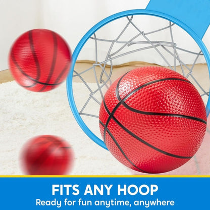 Kids Mini Basketballs Set of 6 – 5-Inch Rubber Basketballs with Hand Pump, Perfect for Mini Hoops, Pool Games & Party Favors | Ages 3+ | Easter Basket Fillers & Birthday Gift