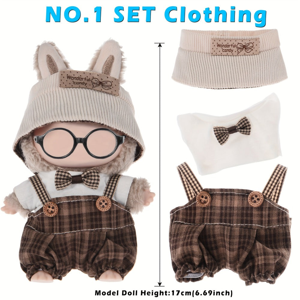 Doll Outfits Set 6 Pack for 17cm 6.7 Inch Miniature Dolls 6 Unique Fashion Designs Mix Match Clothing Collection No Doll Included Birthday Christmas Gift for Girls Kids