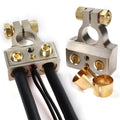 1 Pair Dual 1/0 4 8 10 Gauge Positive & Negative Battery Terminal Connectors with Spacer Shims for Auto Car Marine Boat