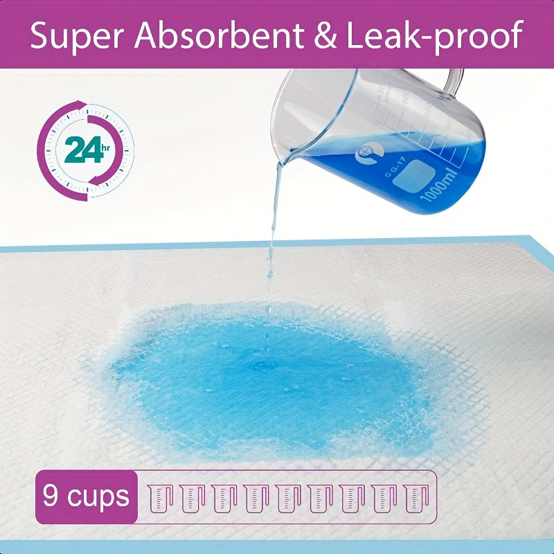 Pet Pee Pads 100-Pack 6-Layer Thickened Super Absorbent 34x28 Inch – Leakproof Tear-Resistant Odor-Reducing Dog Training Pads for Puppies, Senior Dogs, Cats & Indoor Pets