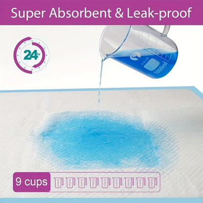 Pet Pee Pads 100-Pack 6-Layer Thickened Super Absorbent 34x28 Inch – Leakproof Tear-Resistant Odor-Reducing Dog Training Pads for Puppies, Senior Dogs, Cats & Indoor Pets