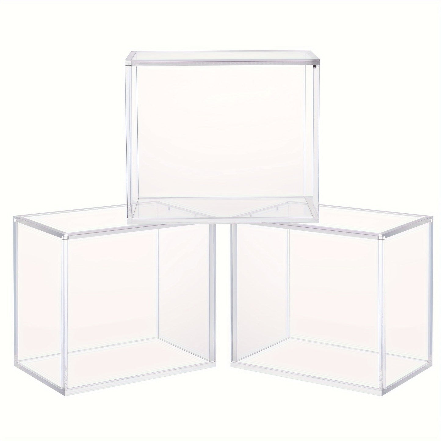 Acrylic Booster Box Display Case with Magnetic Lid – Thick 5mm Clear Protective Storage for Pokemon TCG Card Collectors, 3/4/6 Pack, 5.8"x3.5"x5.3"